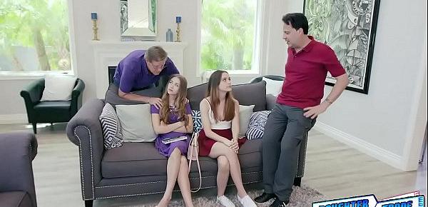  Dads cannot hide their big boners and confront ttheir stepdaughters